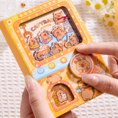 卡皮巴拉迷你扭蛋机关本开学礼物奖励女孩子爱玩的玩具儿童益智口袋本